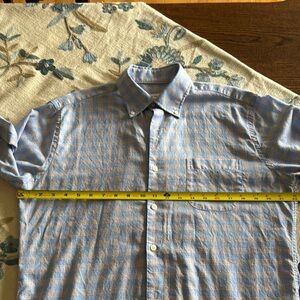 Peter Millar Men's Blue Checkered Shirt. Mint condition, worn once.